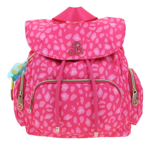 Bolso Tipo Backpack Barbie Gorétt Con Colgante Estrella P25 Rosa Chicle Liso Níquel Rosa Chicle