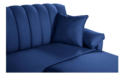 Sala Modular Reversible De Lino Modelo Calatrava Makora Color Azul