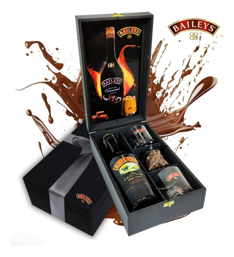 Kit Licor Baileys 750ml + Chocolate Belga + 2 Copos