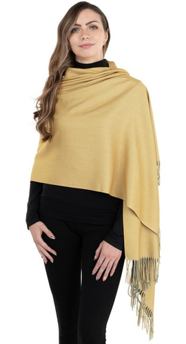 Pashmina, Chal, Bufanda De Lana Ligera, Lisa Doble Vista.