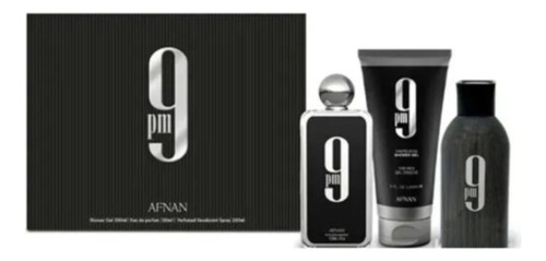 Perfume Afnan 9pm 100ml Edp + 200ml Sg + 250ml Deo Set