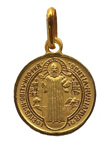 Medalla Oro 14k San Benito #362 Bautizo Comunión