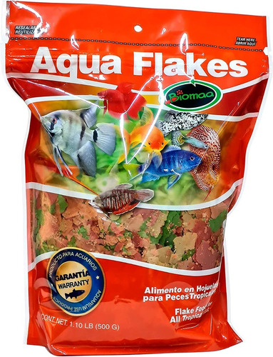 Imagen 2 de 5 de 5 Alimento Para Peces Tropicales Aqua Flakes 500g Premium