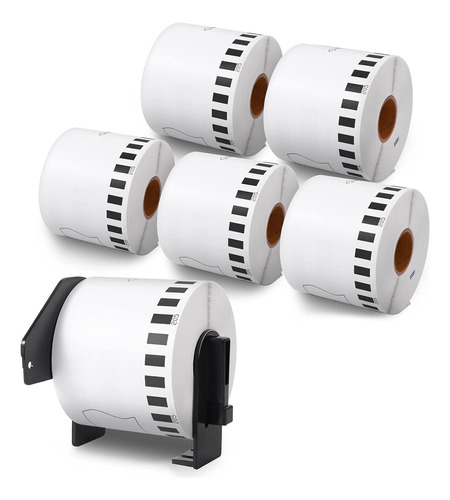 6 Rollos Etiquetas Adhesiva Dk 2205 Para Brother 62mm X 30mt