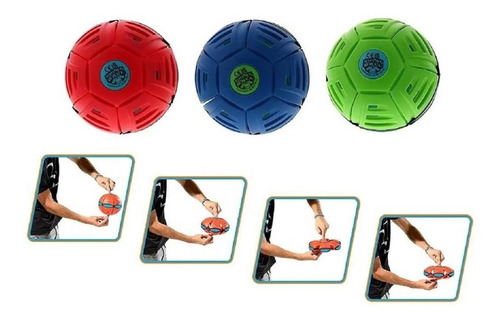 Imagen 4 de 10 de Phlat Ball Lanza Frisbee Pelota Disco Se Transforma Edu