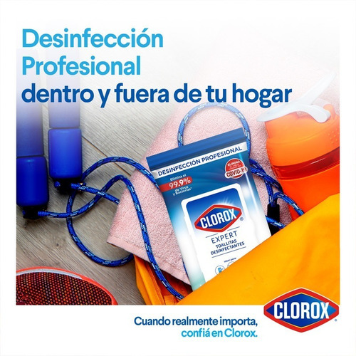 Toallitas Desinfectantes Clorox Expert 60 Un Sin Cloro