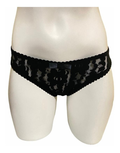 5 Pzas De Panty Calzón Bikini Encaje Mesh Marca Íntimamente