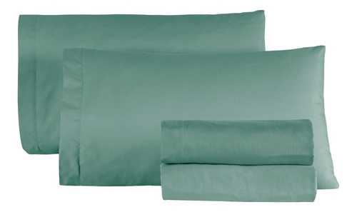Juego de sábanas Vianney Viasoft color verde con diseño liso