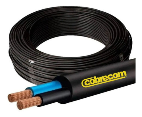 Cabo Pp Eletrico 2x1,0mm Flexível Com 80 Metros Cor da cobertura Preto