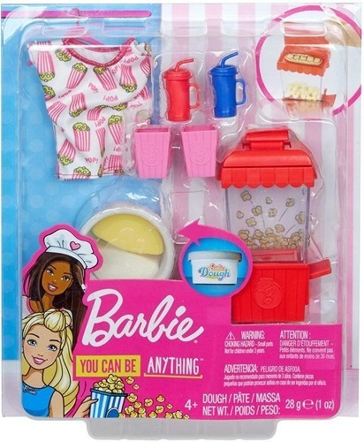 Imagem 5 de 6 de Pacote Acessórios Barbie Cozinhar E Assar Tema Pipoca Top