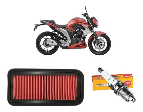 Filtro De Ar E Vela Ngk Yamaha Fazer 250 2018 Em Diante