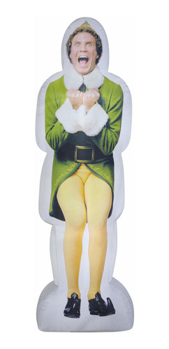 Gemmy Fotorrealista Navidad Soplado Inflable Emocionado Budd