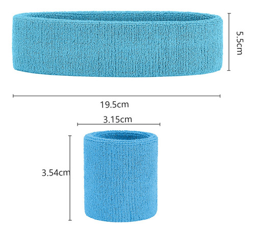 ** 3 Set Banda Deportiva Cabeza Muñequeras Elásticas