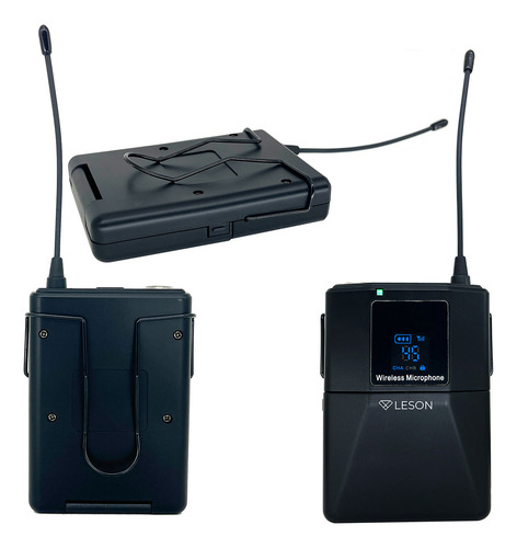 Microfone Sem Fio Bastão Lapela Headset 96 Ch Digital Leson