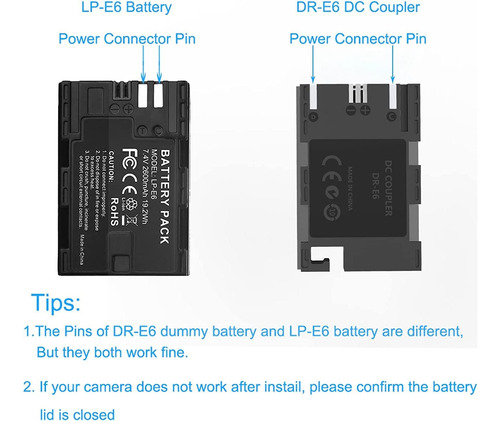 Adaptador Ack-e6 Para Cámaras Canon Eos R Y Compatibles