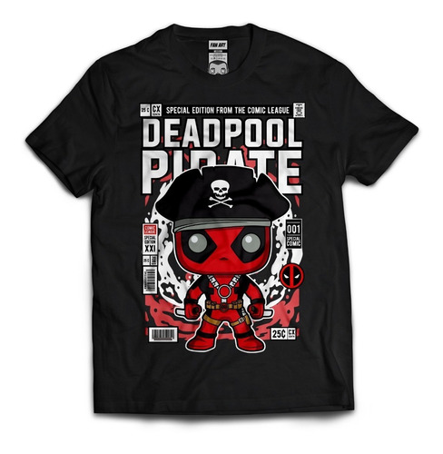 Playera Casual Cultura Pop Moda Fan Art Deadpool Pirate