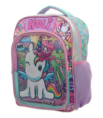 Mochila Unicornio Onix Unicornio Original Ruz Tamaño Primaria