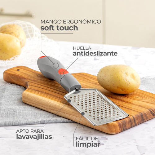 Rallador De Queso Ekco Evolution Hecho De Acero Inoxidable