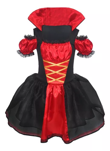 Fantasia Vampira Clássica Halloween Infantil