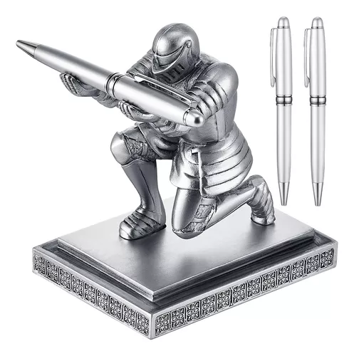 Harloon Silver Knight - Juego De Soporte Para Bolígrafos Con