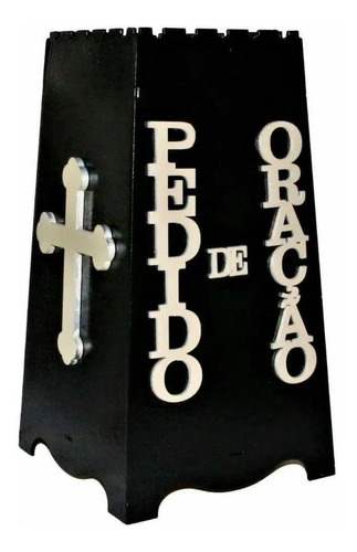 Gazofilácio Pedidos De Oração Igreja Em Mdf Pintado Preto