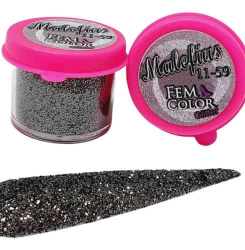 Gibre Glitter Decoracion Uñas Nails Pewter 11-59 Femcolor