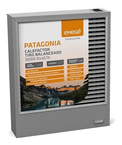 Estufa Patagonia Tbu Tiro Balanceado 3000 Kcal Emege