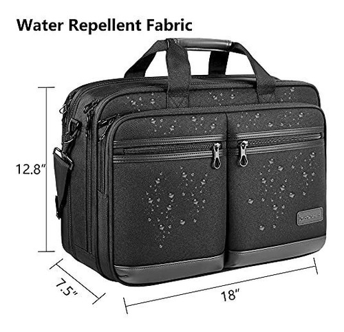 Bolso Portátil Kroser 17.3puLG Impermeable, Rfid - Negro