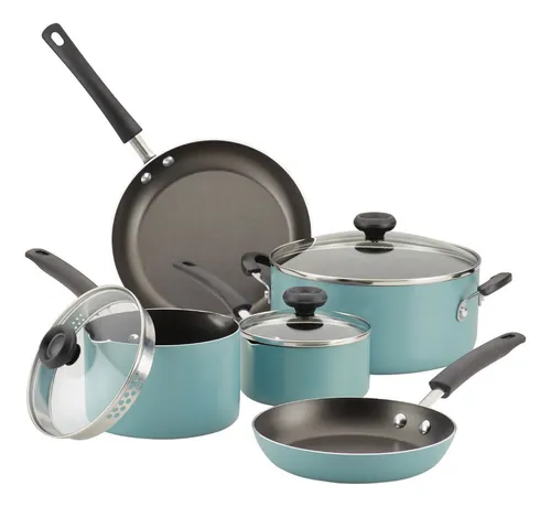 Farberware Easy Clean Batería Antiadherente 12p Azul