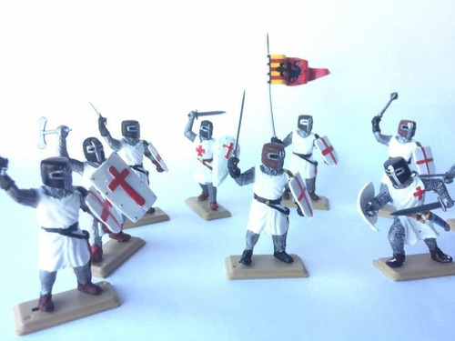 Soldados Templarios Medievales Set Especial Cruz Roja X 12