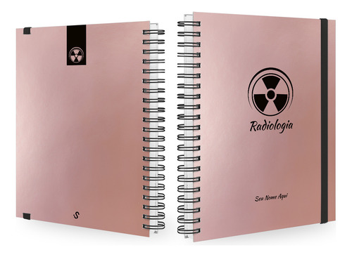 Caderno Universitário + Personalizado Profi Rosê Gold 10 Mat Cor Radiologia