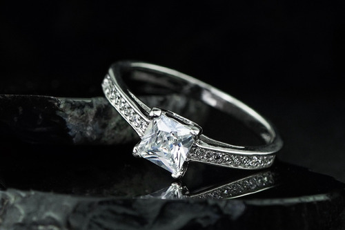 Imagen 5 de 9 de Anillos Compromiso Oro 18k Regalo Mama Mujer Lujo Fino