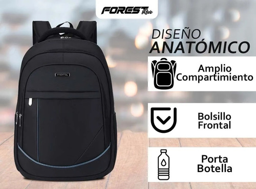 Imagen 7 de 9 de Mochila Porta Notebook Reforzada Impermeable 17
