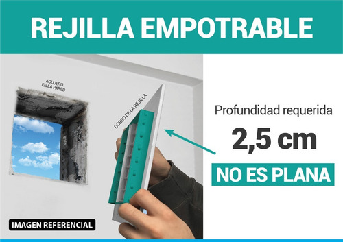 Rejilla De Ventilacion 80x40 Fija - Retorno / Extraccion