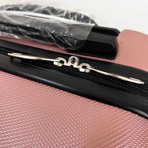 Mala De Bordo Moment Para Viagem Abs Com Rodas 360º E Trava Com Senha 10kg Rose Gold