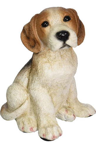 Cf345 Estatua De Perro Cachorro Beagle, A Todo Color