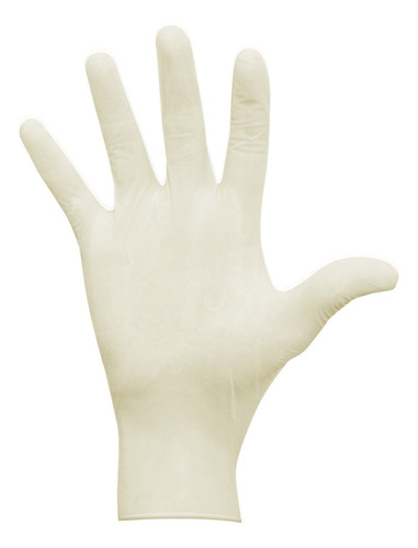 Guante Latex Descartable Mediglove X 100 Los Talles Color Blanco Talle M