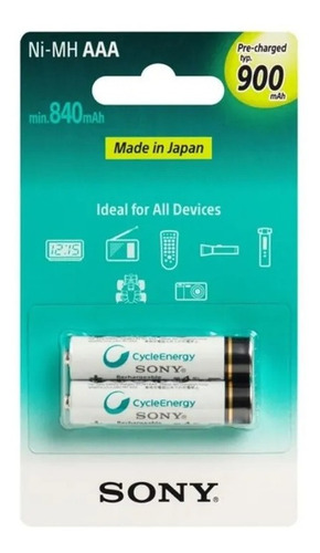 Pilha Recarregavel Aaa Sony C/8 Unidades