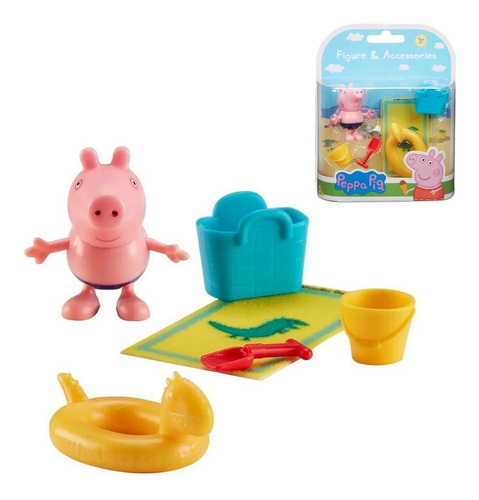 Imagem 1 de 3 de Boneca Peppa Pig Jorge 4,5 Cm E Acessórios Brinquedo Sunny