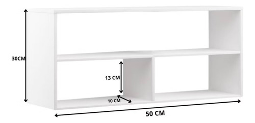 Nicho Para Quarto Sala Retangular Com Divisória Mdf Top