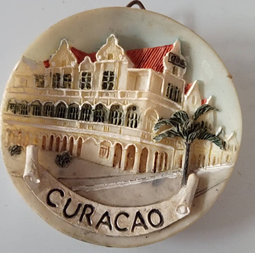 Plato Decorativo De Recuerdo De Curacao Vintage