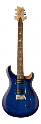 Guitarra eléctrica PRS Guitars SE Custom 24 de arce/caoba 2021 faded blue burst con diapasón de palo de rosa