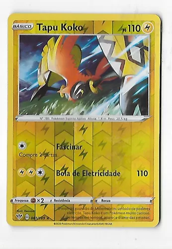 Carta Pokémon Lendário Tapu Koko Vmax Estilos De Batalha