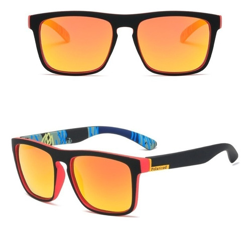 Anteojos De Sol Urban - 400 Uv - Antireflex - Black/blue/red