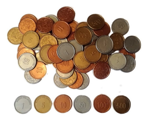 Set De Monedas Plásticas 3.4 Cm