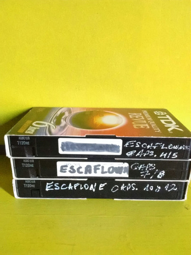 La Vision De Escaflowne Caps. 4/5/7/8/10/12 - 3 Vhs Grabados