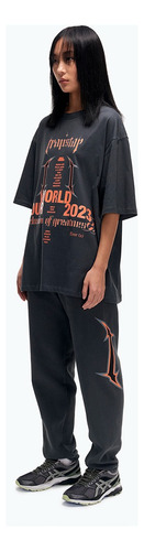 Jogging Trapstar Gamuzado Gris Estampado