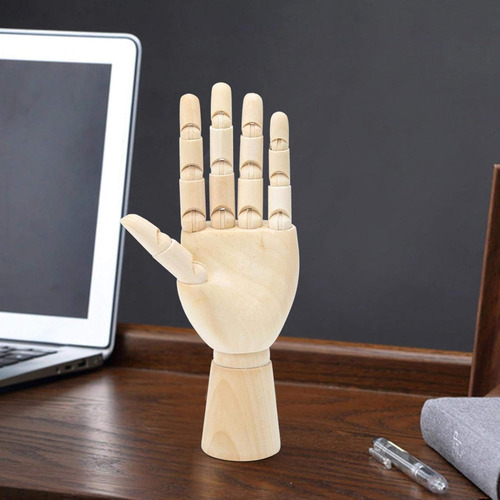 Mano De Madera Articulada Para Dibujo - Maniquí Modelo 18 Cm