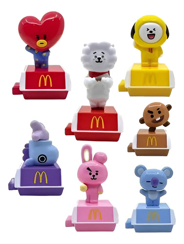 Set De Juguetes Colaboración Bts Bt21 X Mcdonald's 2024