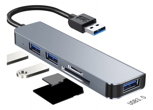 Adaptador Hub 5 En 1 Seisa 4k Multifuncional 3 Usb Ios Win
